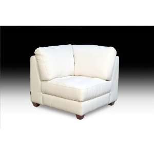  Diamond Sofa White Leather Tufted Seat Corner Chair: Home 