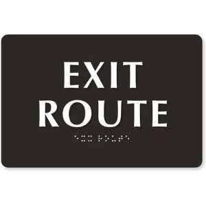  Exit Route TactileTouch Sign, 9 x 6