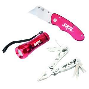  SKIL 010 361 SKL Mini Multi Tool Knife and Flashlight Gift Set 