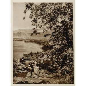  1925 Sorrento Italy Bay of Naples Coast Photogravure 