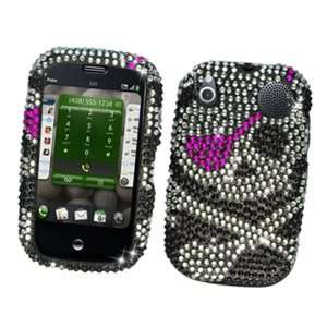  Rhinestone Cover Pink Patch Crossbones Design For Palm Pre 