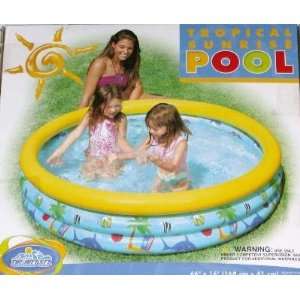   : Inflatable Kids Tropical Sunrise Swimming Splash Pool: Toys & Games