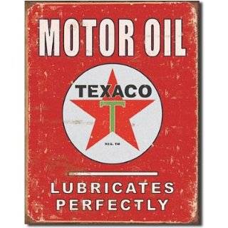 Texaco Motor Oil Lubricates Perfectly Distressed Retro Vintage Tin 