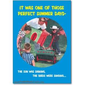  Funny Fathers Day Card Lawn Mower Broken Humor Greeting 