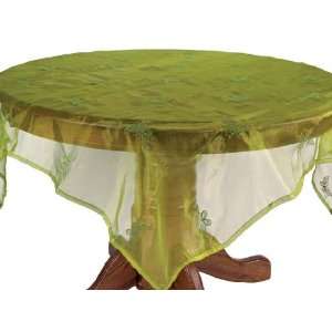   Olive Green Organza Square Table Cloths 54 Home & Kitchen