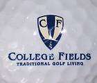 college fields club course logo golf ball balls returns