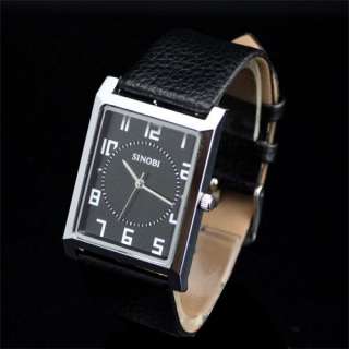 Brand SINOBI Classic Leather Band Men Lady Wrist Watch  