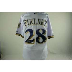  BREWERS PRINCE FIELDER SIGNED AUTHENTIC HOME JERSEY JSA 