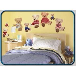  Teddy Bear Jumbo Wall Stickers Set: Home & Kitchen