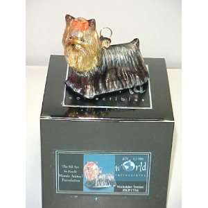   Yorkshire terrier dog Christmas ornament:  Home & Kitchen