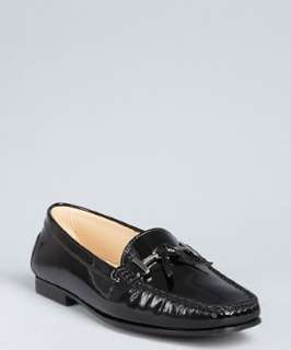 Tods black patent leather New Deauville Double T loafers   