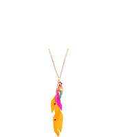 Betsey Johnson   Rio Toc Woven Feather Frontal Y Necklace