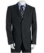 Gucci grey shadow striped wool 3 button suit with flat front trousers 