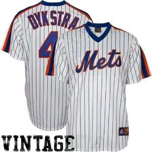  Dykstra New York Mets Majestic Pinstripe Cooperstown Replica Jersey 