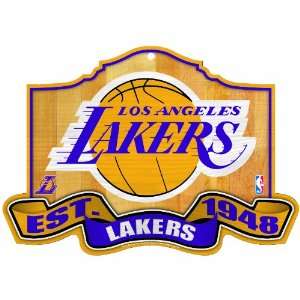  NBA Los Angeles Lakers 11 by 17 inch Established Wood Sign 