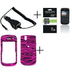   Screen Protector + Car Charger for Blackberry Tour 9630 / Bold 9650
