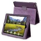   iPad 2 Gen Purple Hard Cover Premium Slim Leather Case with Flip Stand