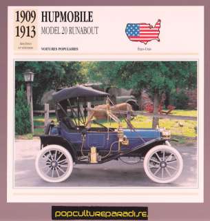 1909 1913 HUPMOBILE MODEL 20 RUNABOUT Car PHOTO CARD  