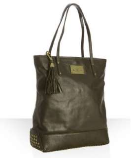 Rebecca Minkoff olive leather Heavy Metal tall tote   up to 
