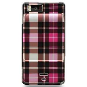  Hard Snap on Plastic With PINK CHECKERED PLAID Design Sleeve 
