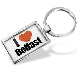 Keychain I Love Belfast region: in Belfast, Northern Ireland   Hand 