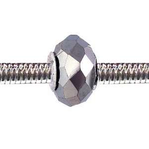  Pandora Style Charm Bead (Z78) Faceted Plated Glass (14mm 