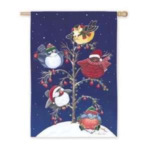   Winter Portly Birds Accent Flag 