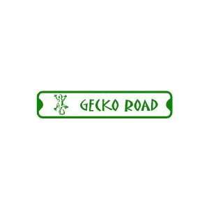  GECKO ROAD sign * street animal lizard pet: Home & Kitchen