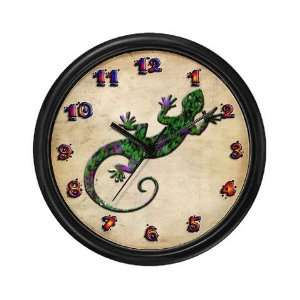  Ivy Green Gecko Purple Wall Clock by 