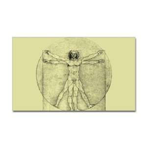    Sticker (Rectangle) Vitruvian Man by Da Vinci 