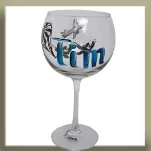  Handpainted Wine Glass for the Groom