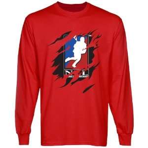  NLL Swoop Long Sleeve T Shirt   Red