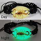 REAL GOLDEN SCORPION GLOW LUCITE BRACELET BANGLE INSECT JEWELRY 