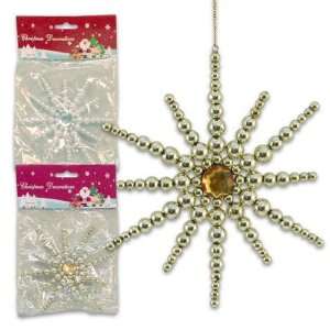  2pk Plastic Snowflake Christmas Ornaments (Assorted)