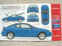 1999 Hyundai TIBURON FX SPEC SHEET/Brochure/Pamphlet  