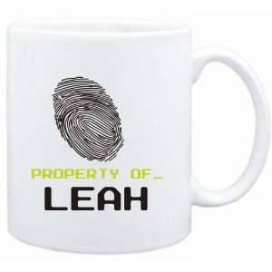 Mug White  Property of _ Leah   Fingerprint  Female Names  