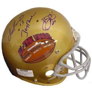   and Jerry Rice   Autographed Authentic Gold Helmet