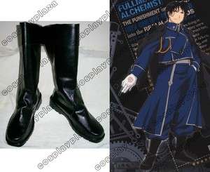 Fullmetal Alchemist Roy Mustang Cosplay Shoes Boots  