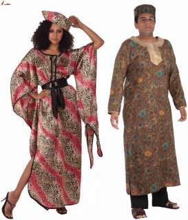 African Princess Dress & African King Adult Couples Costume Set  STD 