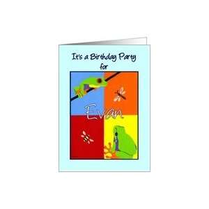   for Evan   Colorful frogs bee dragonfly bugs Card: Toys & Games