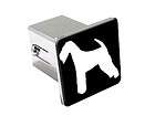 Airedale   Dog   Chrome Tow Trailer Hitch Cover Plug