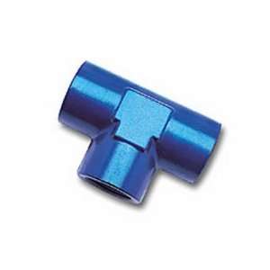   661730 Blue Anodized Aluminum 3/8 Female Pipe Tee Fitting Automotive