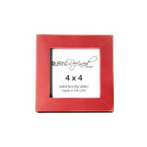   Square Picture Frame with One Inch Border   Barn Red