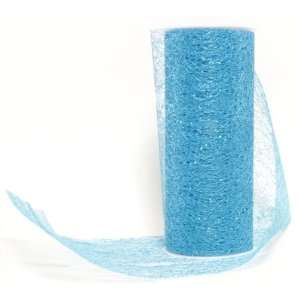  Ice Blue Sparkle Mesh Ribbon   10 Yards: Arts, Crafts 