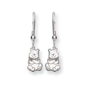  Disneys Pooh Bear Wire Earrings in Sterling Silver 