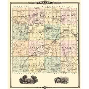  WAUKESHA COUNTY WISCONSIN (WI) LANDOWNER MAP 1878