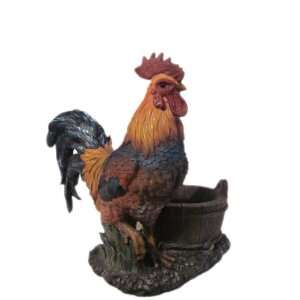  Rooster Figurine with Flower Planter Garden Decor Patio 