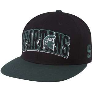   Green Black Varsity Block Snapback Adjustable Hat