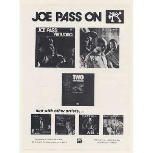  1975 Joe Pass Virtuoso etc Pablo Records Print Ad (Music 