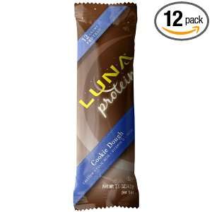  Luna Protein Bars, Cookie Dough, 1.6 oz. Bars, 12 Count 